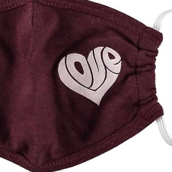 new SOTM ❤︎ Reversible Love Elastic Strap Face Mask ❤︎ Wine - Picture 3 of 8